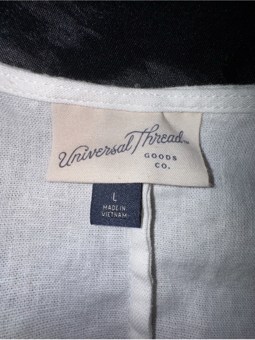 Universal threads White Button-Front V-Neck Dress - Picture 6 of 6